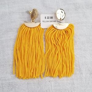 💥Yellow fringe earrings
